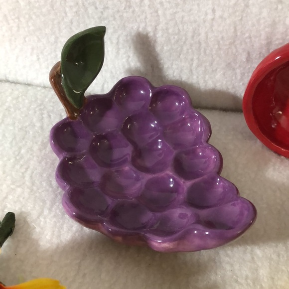 MANGO TREE STUDIOS 3 Ceramic Fruit Sauce Dip Relish Dishes PJS OOAK New - Picture 3 of 15